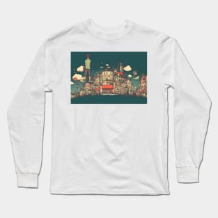 London England Dreamcore  A Surreal Cityscape Long Sleeve T-Shirt